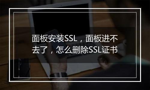 面板安装SSL，面板进不去了，怎么删除SSL证书