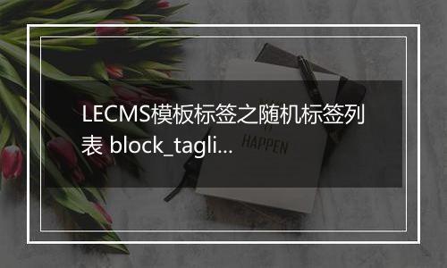LECMS模板标签之随机标签列表 block_taglist_rand