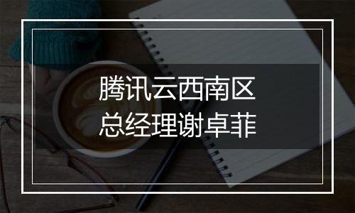 腾讯云西南区总经理谢卓菲