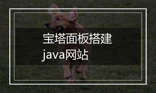 宝塔面板搭建java网站