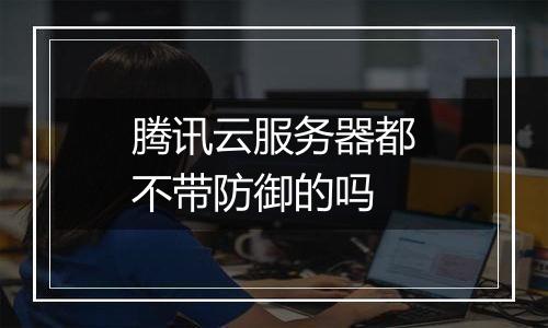 腾讯云服务器都不带防御的吗