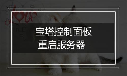 宝塔控制面板 重启服务器