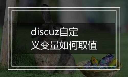 discuz自定义变量如何取值