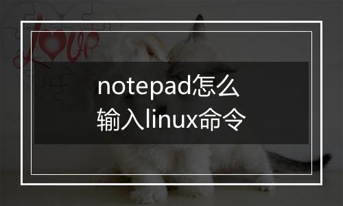 notepad怎么输入linux命令