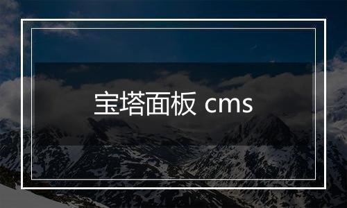 宝塔面板 cms