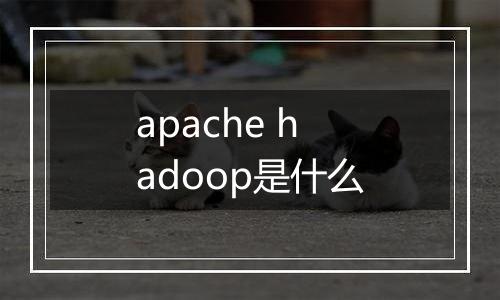apache hadoop是什么