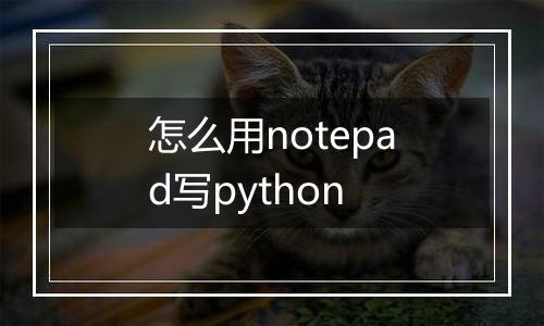 怎么用notepad写python