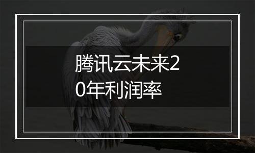 腾讯云未来20年利润率