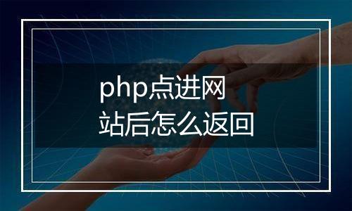 php点进网站后怎么返回