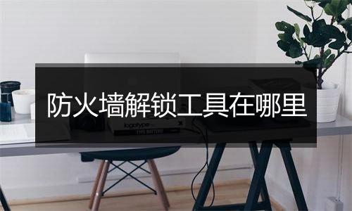 防火墙解锁工具在哪里
