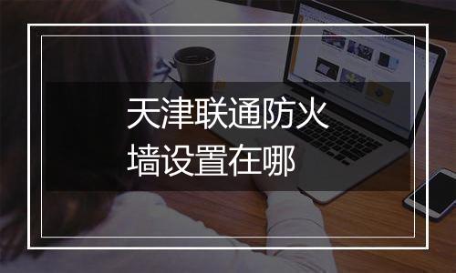 天津联通防火墙设置在哪