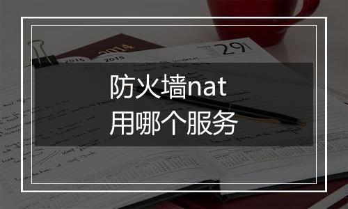 防火墙nat用哪个服务
