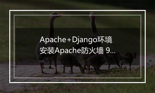 Apache+Django环境安装Apache防火墙 9.2后所有网站