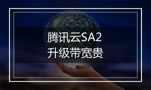 腾讯云SA2升级带宽贵