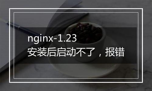 nginx-1.23安装后启动不了,报错