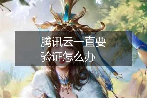 腾讯云一直要验证怎么办