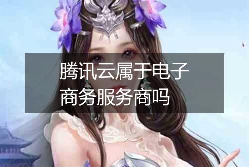 腾讯云属于电子商务服务商吗