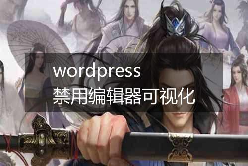 wordpress禁用编辑器可视化
