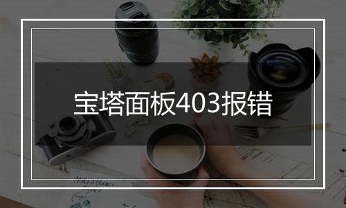 宝塔面板403报错