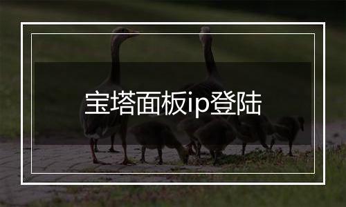 宝塔面板ip登陆
