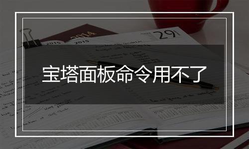 宝塔面板命令用不了