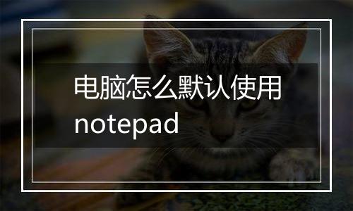 电脑怎么默认使用notepad