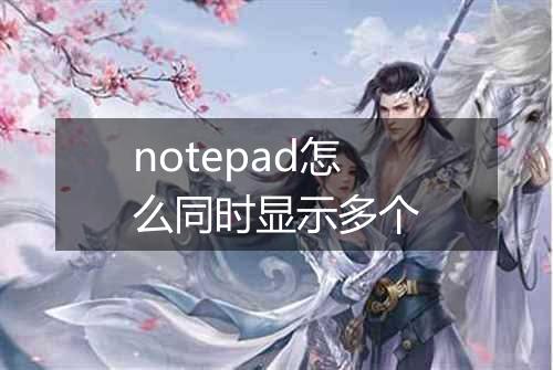 notepad怎么同时显示多个