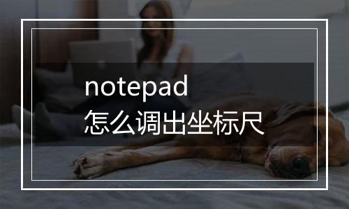 notepad怎么调出坐标尺