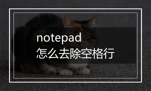notepad怎么去除空格行