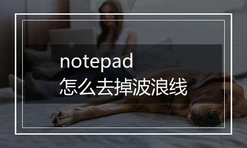 notepad怎么去掉波浪线