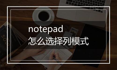 notepad怎么选择列模式