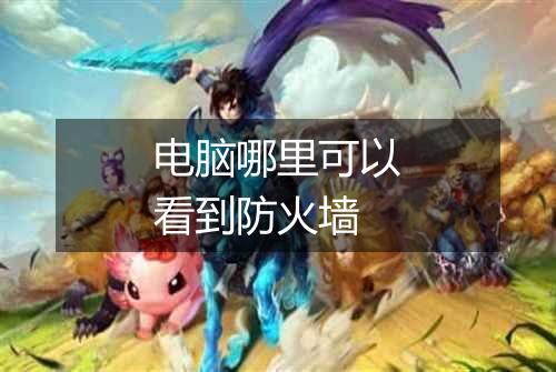 电脑哪里可以看到防火墙