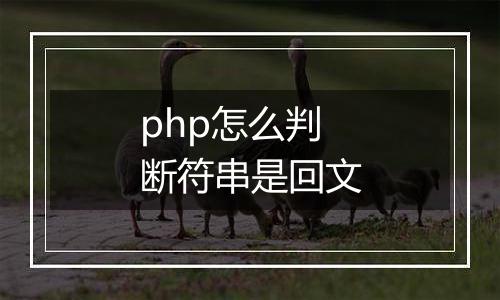 php怎么判断符串是回文