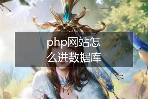 php网站怎么进数据库