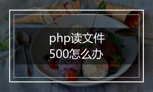 php读文件500怎么办