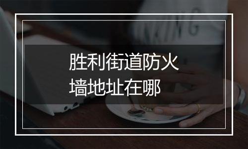胜利街道防火墙地址在哪