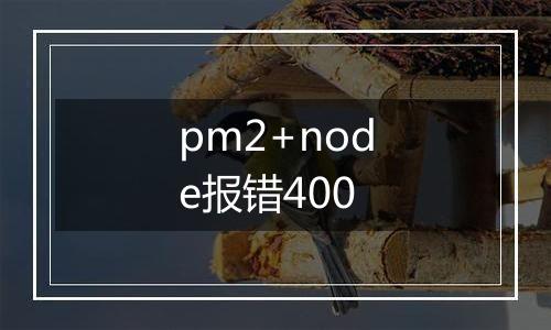 pm2+node报错400