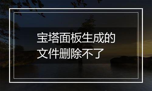 宝塔面板生成的文件删除不了