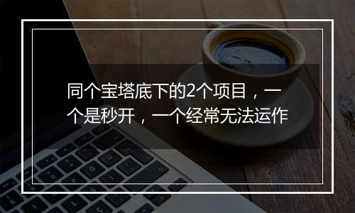 同个宝塔底下的2个项目，一个是秒开，一个经常无法运作