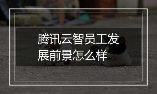 腾讯云智员工发展前景怎么样