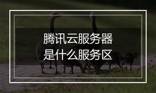 腾讯云服务器是什么服务区