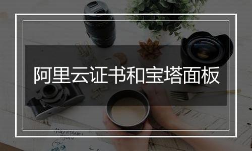 阿里云证书和宝塔面板