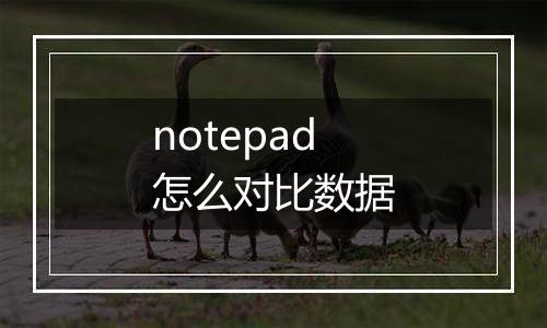 notepad怎么对比数据