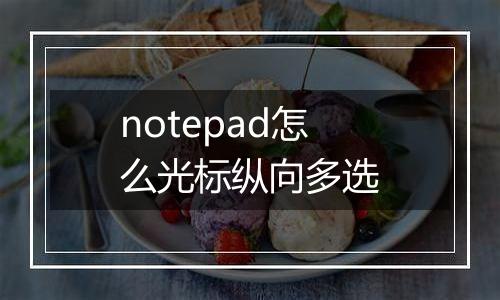 notepad怎么光标纵向多选