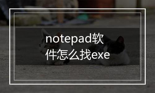 notepad软件怎么找exe