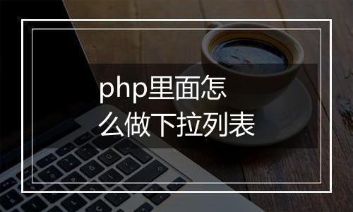 php里面怎么做下拉列表