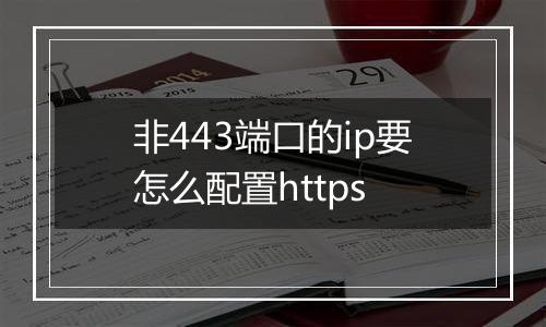 非443端口的ip要怎么配置https