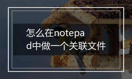 怎么在notepad中做一个关联文件