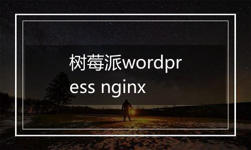 树莓派wordpress nginx