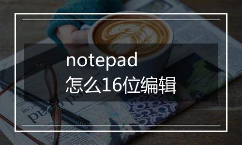 notepad怎么16位编辑